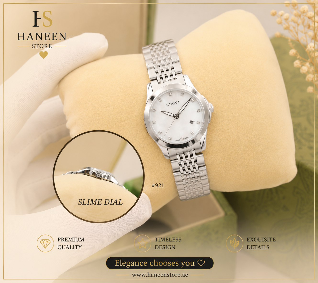 Gucci Elegant Diamond Dial Watch