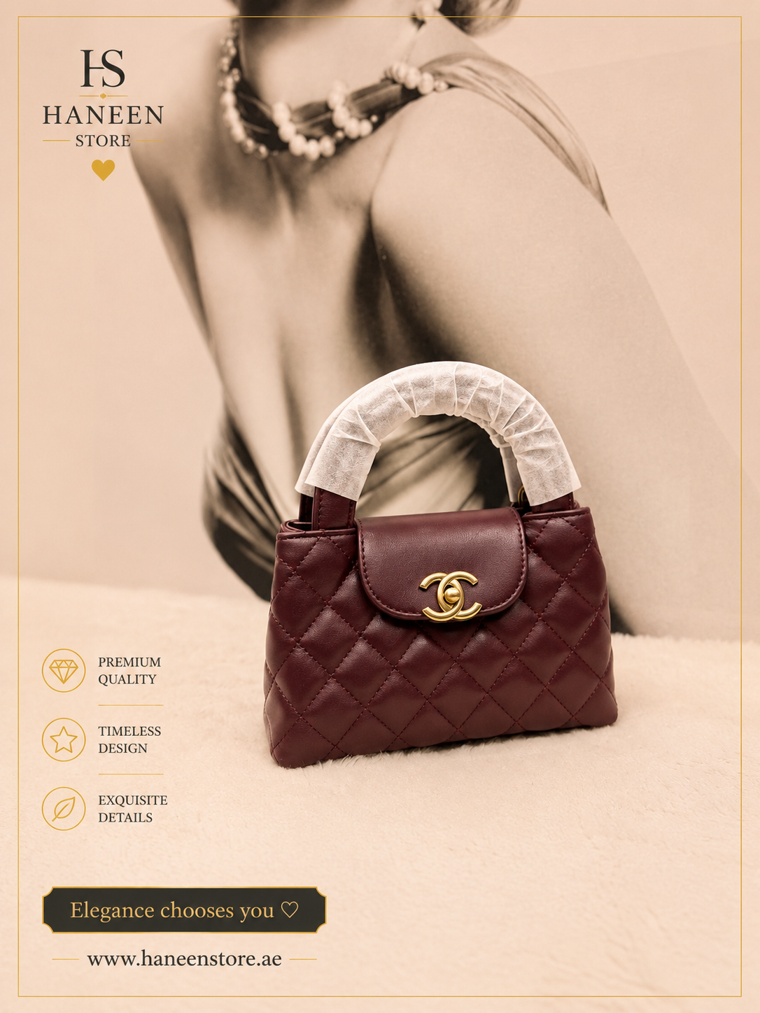Chanel Quilted Top Handle Bag