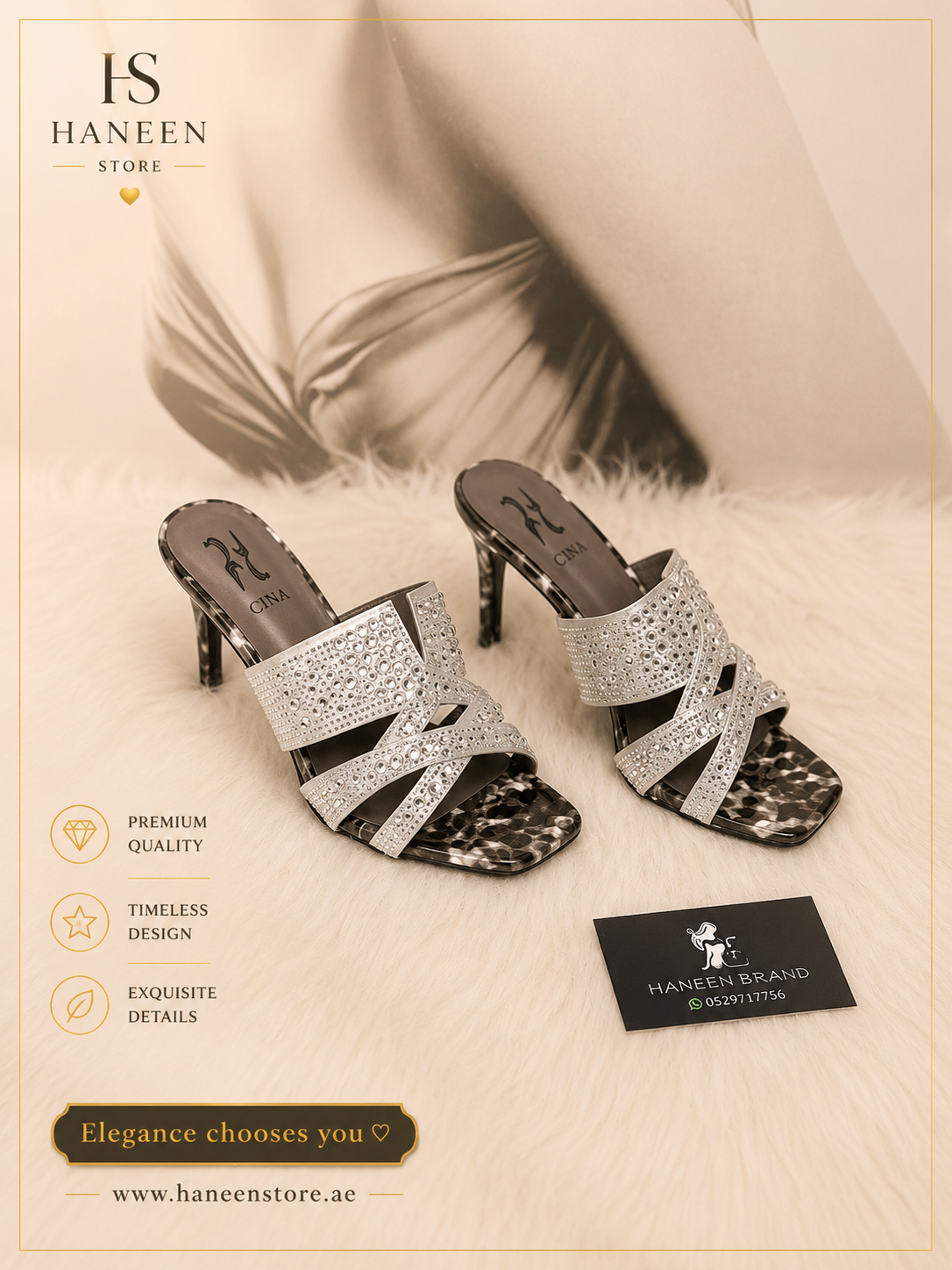 GINA Crystal Heeled Sandals