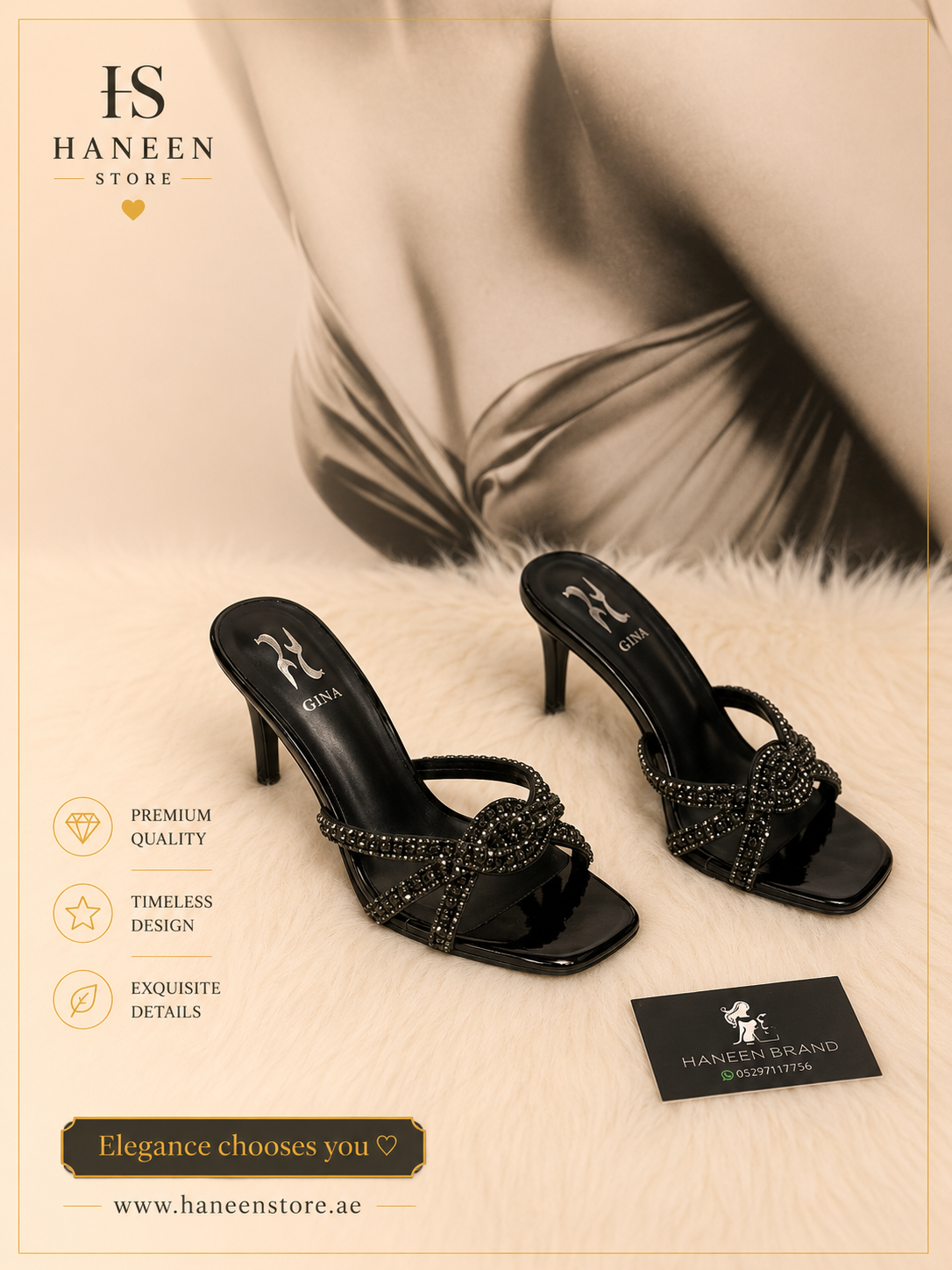 GINA Crystal Heeled Sandals
